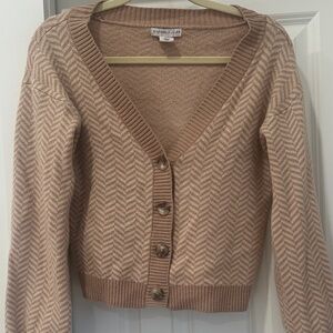 Sincerely Jules Beige Chevron Cardigan